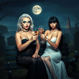 A surreal Salvador Dali inspired scene featuring two stunning and attractive 18-year-old girls