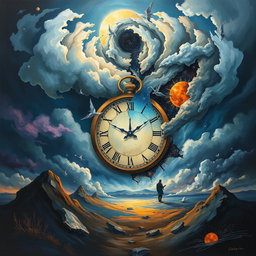 A surreal conceptual artwork symbolizing the themes of broken promises, confusion, and an unforgettable mind