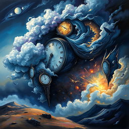 A surreal conceptual artwork symbolizing the themes of broken promises, confusion, and an unforgettable mind