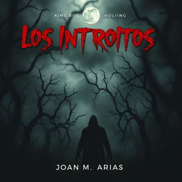 A chilling book cover for the horror novel 'Los Introitos' by Joan M