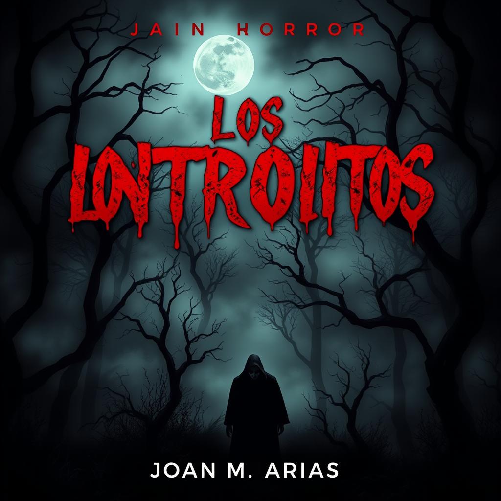 A chilling book cover for the horror novel 'Los Introitos' by Joan M