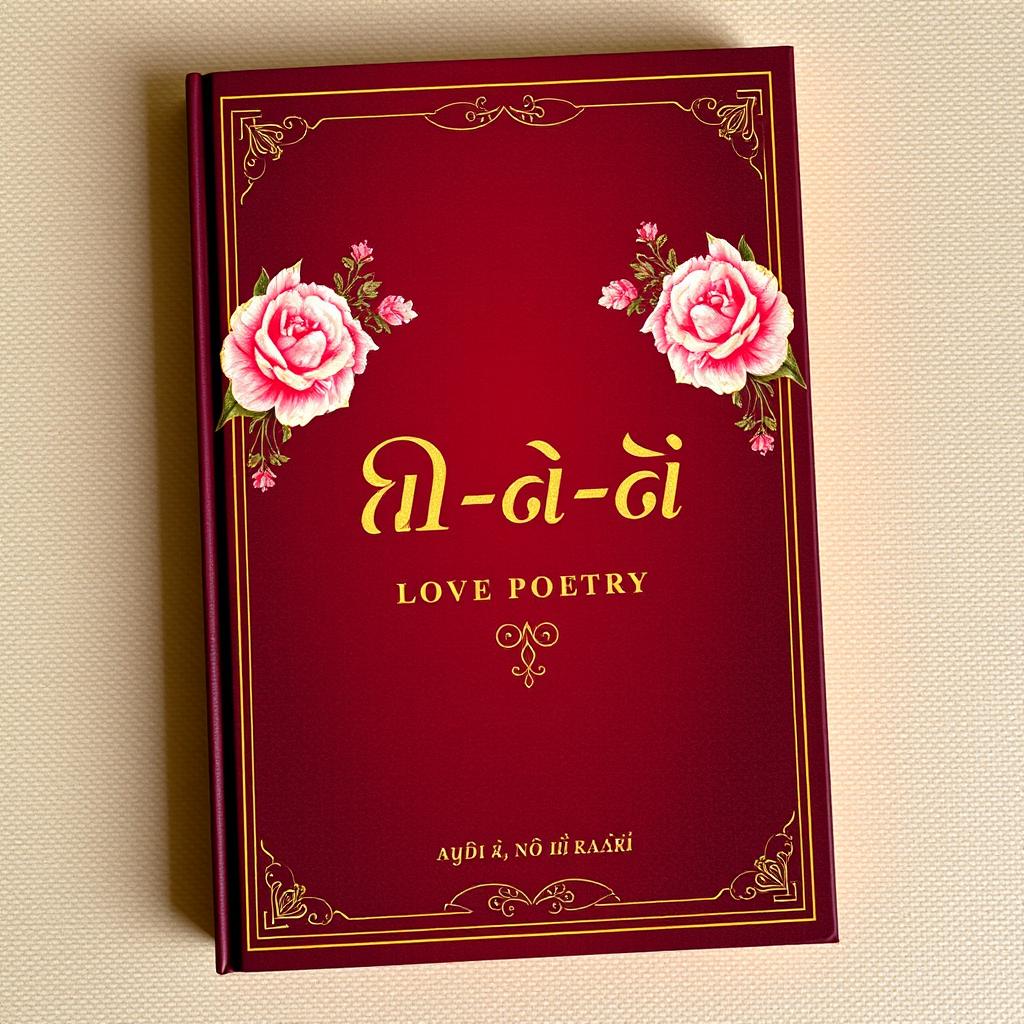 A stunning book cover for a love poetry collection titled 'রুবাইয়াৎ-ই-সালেক' by 'রোটার‍্যাক্টর আবু সালেক'