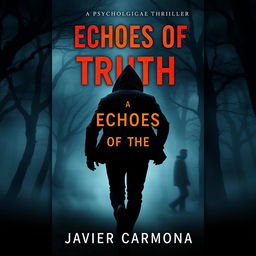 A book cover for a psychological thriller titled 'Echoes Of The Truth' by Javier Carmona