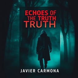 A book cover for a psychological thriller titled 'Echoes Of The Truth' by Javier Carmona