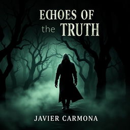 A book cover for a psychological thriller titled 'Echoes Of The Truth' by Javier Carmona
