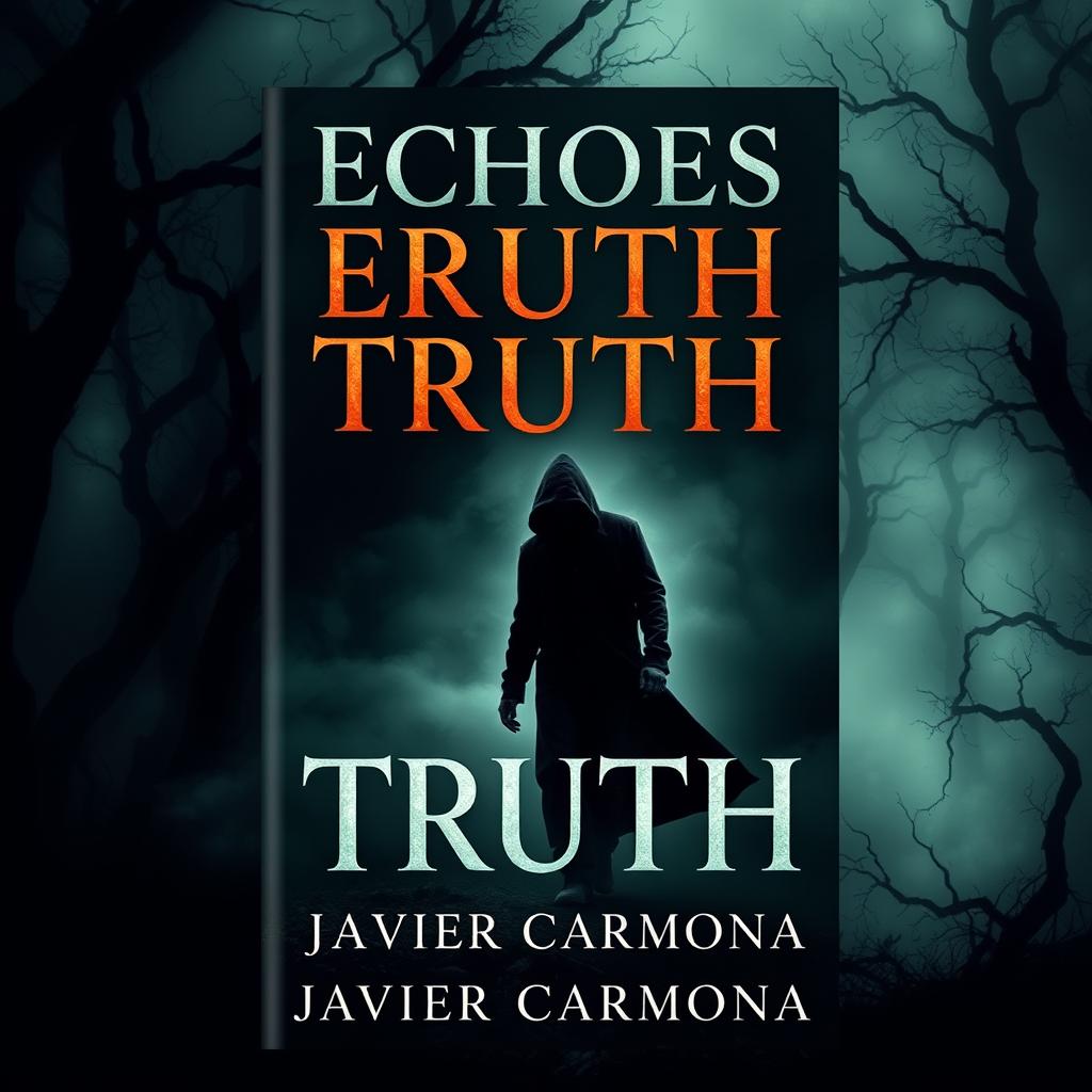 A book cover for a psychological thriller titled 'Echoes Of The Truth' by Javier Carmona