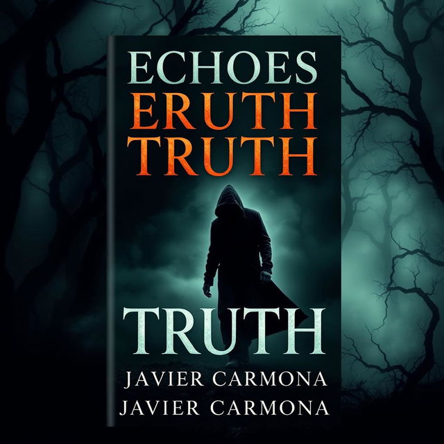 A book cover for a psychological thriller titled 'Echoes Of The Truth' by Javier Carmona