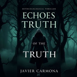 A book cover for a psychological thriller titled 'Echoes Of The Truth' by Javier Carmona