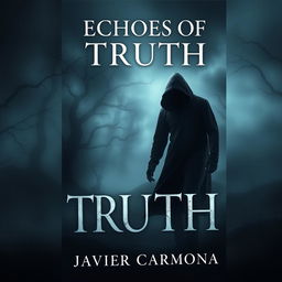 A thrilling book cover titled 'Echoes Of The Truth' by Javier Carmona