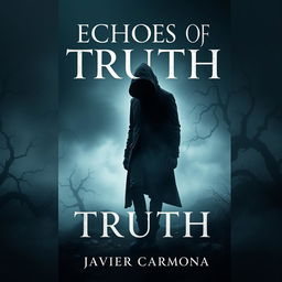 A thrilling book cover titled 'Echoes Of The Truth' by Javier Carmona