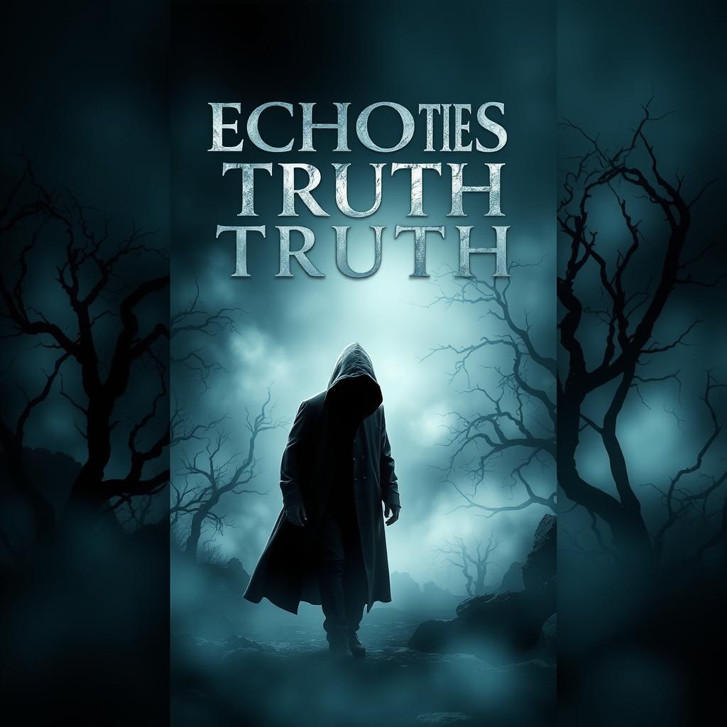 A captivating thriller book cover titled 'Echoes Of The Truth'