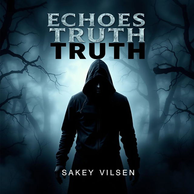 A gripping thriller book cover titled 'Echoes Of The Truth'