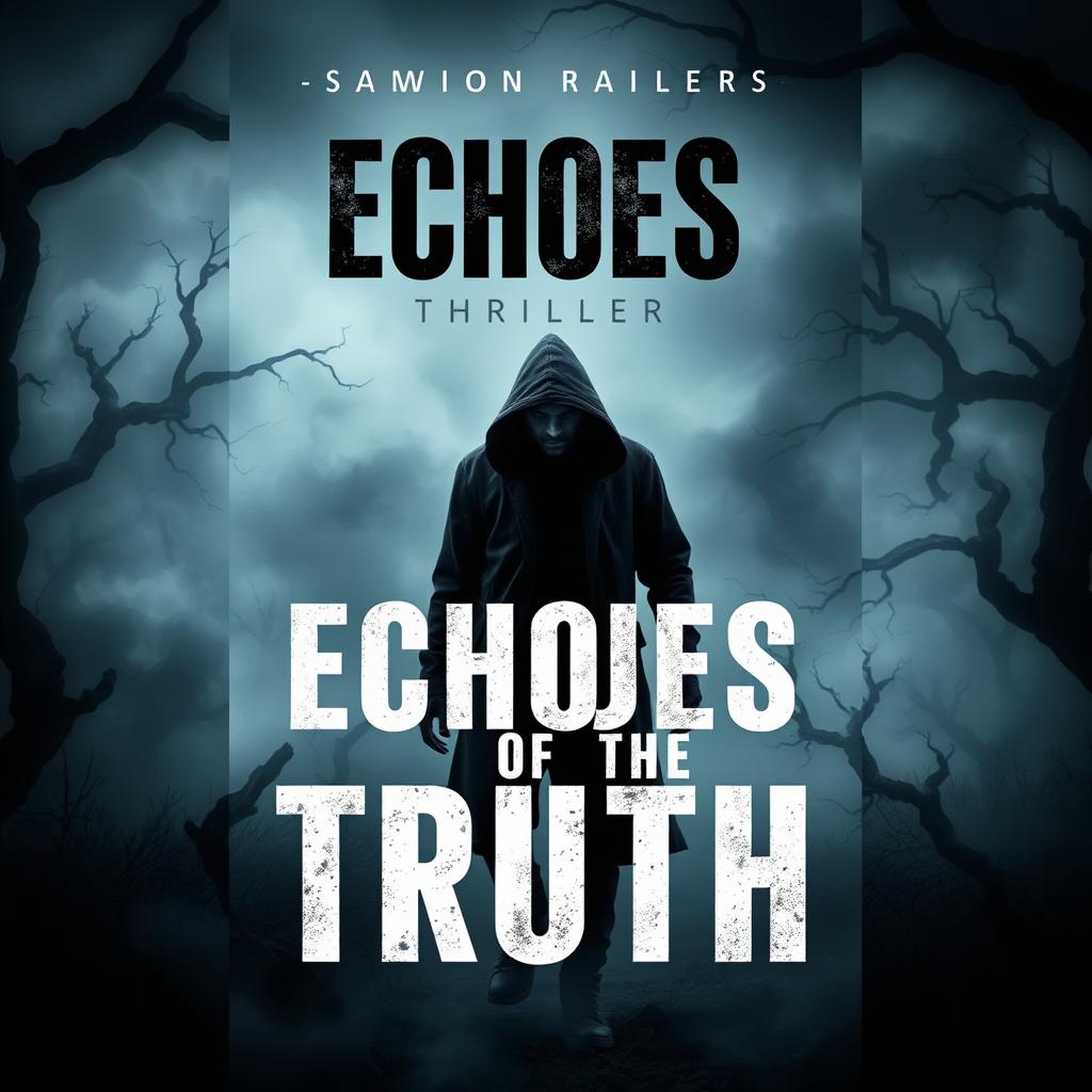 A gripping thriller book cover titled 'Echoes Of The Truth'