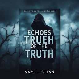 A gripping thriller book cover titled 'Echoes Of The Truth'