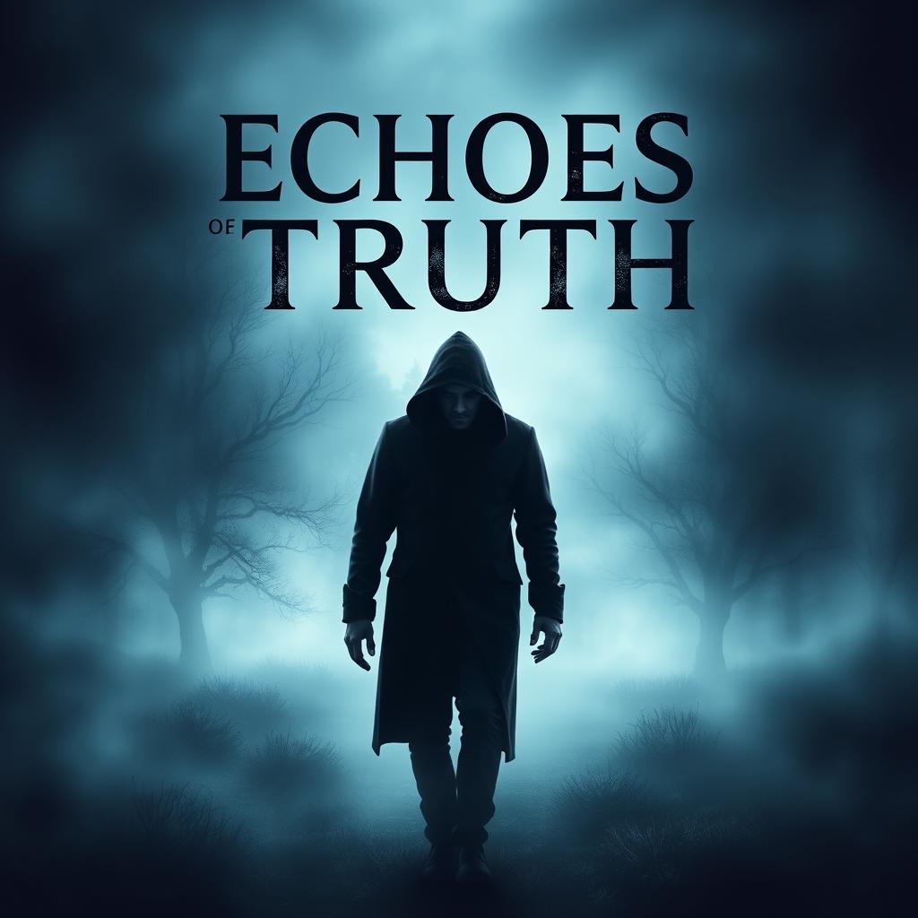 An intriguing thriller book cover titled 'Echoes Of The Truth'