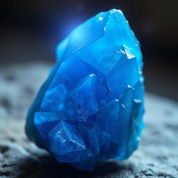 A jagged piece of deep blue crystal, radiating a soft pulse of magical energy