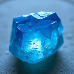 A jagged piece of deep blue crystal, radiating a soft pulse of magical energy