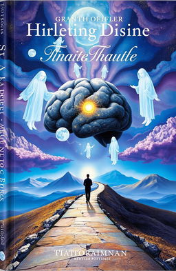 A thought-provoking book cover depicting a surreal psychological and philosophical scenario
