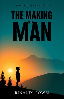 A compelling book cover design for a novel titled 'The Making of a Man' by Rinandi Powell
