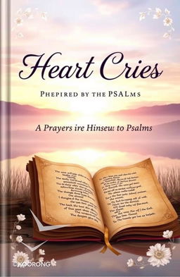 A beautifully designed book cover for 'Heart Cries: Prayers Inspired by the Psalms'