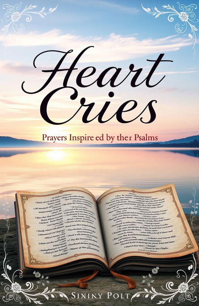 A beautifully designed book cover for 'Heart Cries: Prayers Inspired by the Psalms'