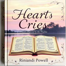 A beautifully designed book cover for 'Heart Cries: Prayers Inspired by the Psalms' by Rinandi Powell