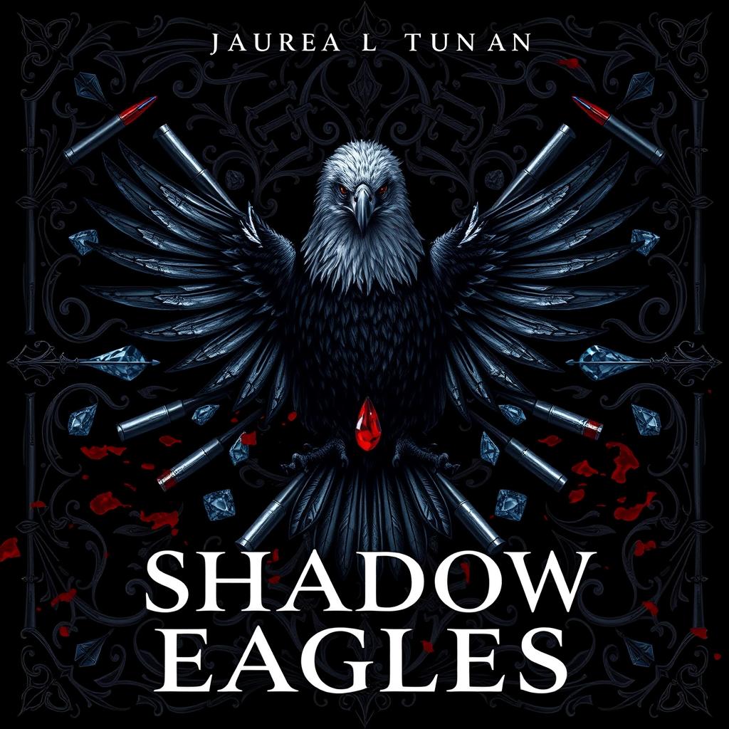A dark romance book cover titled 'Shadow Eagles'
