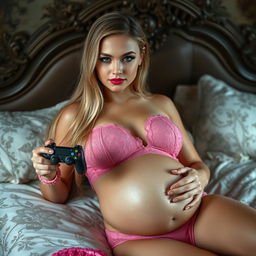 A captivating 18-year-old woman with a sweet and innocent demeanor, featuring a thin face and athletic yet voluptuous curves