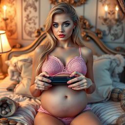 A stunning 18-year-old woman with a sweet and innocent aura, featuring a thin, delicately shaped face and an athletic yet voluptuous physique