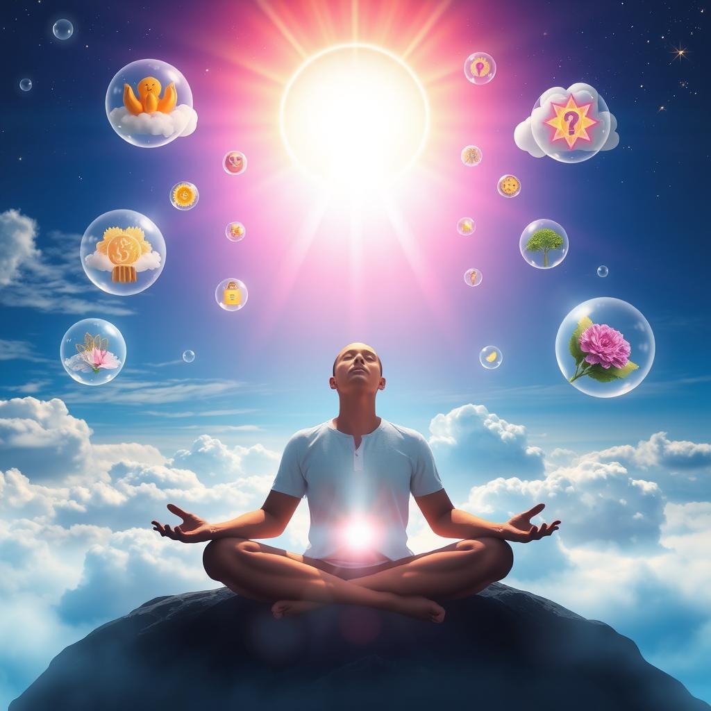 An inspiring and visually captivating image depicting the theme of the power of the subconscious mind