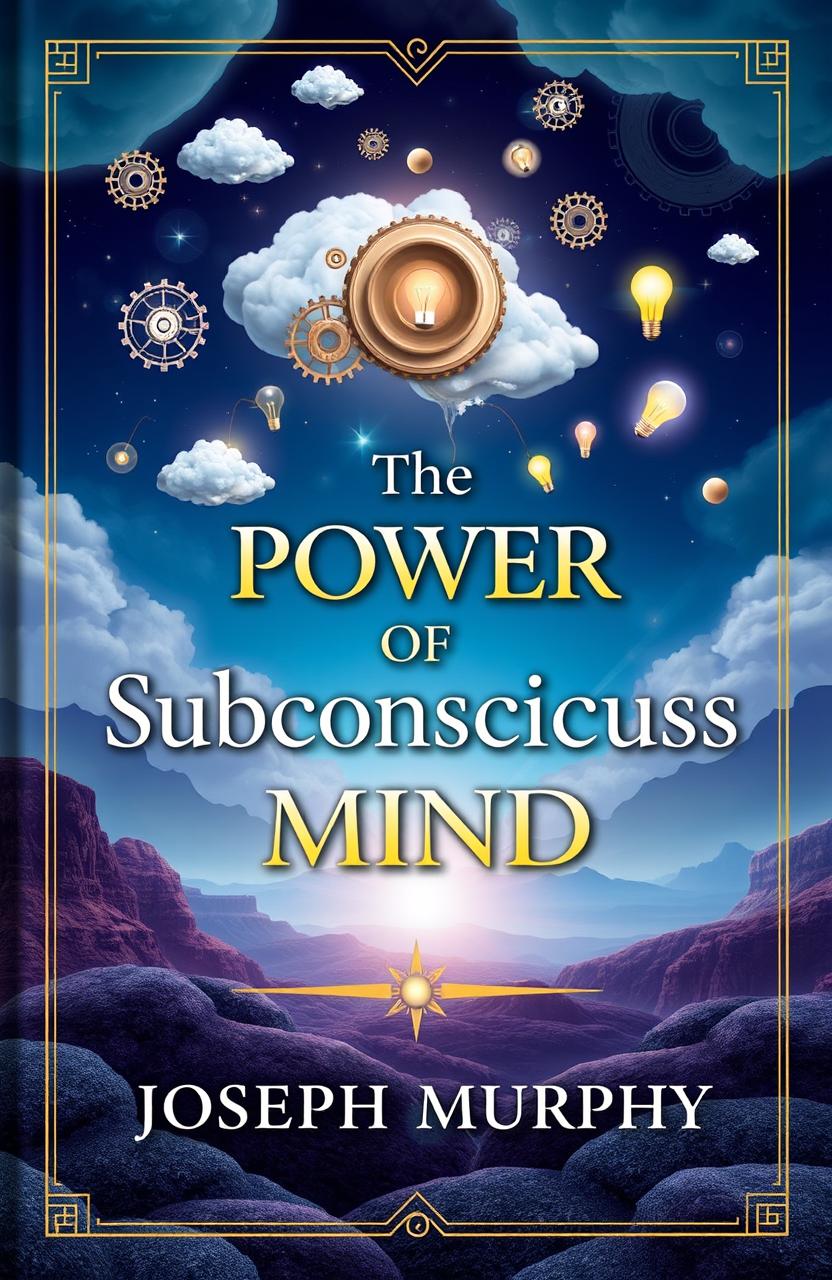 A visually appealing book cover for 'The Power of Subconscious Mind' by Joseph Murphy