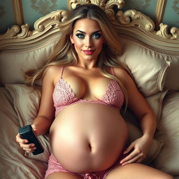 A glamorous young woman with a thin face and beautiful features, having athletic yet voluptuous curves