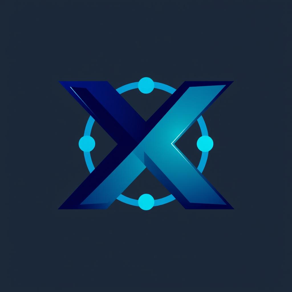 A logo design that features a bold, stylized letter 'X' at its center