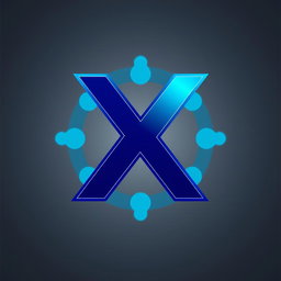 A logo design that features a bold, stylized letter 'X' at its center