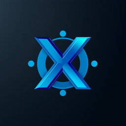 A logo design that features a bold, stylized letter 'X' at its center