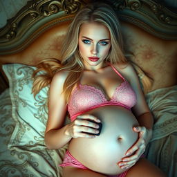 A stunning, youthful 18-year-old woman with a thin face and an athletic yet voluptuous figure