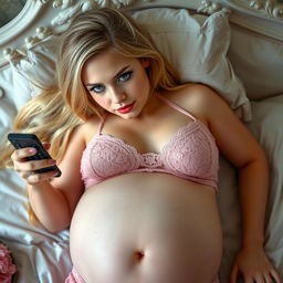 A captivating and youthful 18-year-old woman with a thin face and an athletic, voluptuous figure