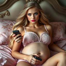 A captivating and youthful 18-year-old woman with a thin face and an athletic, voluptuous figure