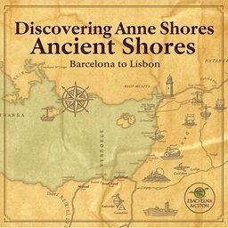 A faded parchment or textured map depicting the ancient history of the Levante coast, featuring intricate details such as coastlines, ancient trade routes, and historical landmarks