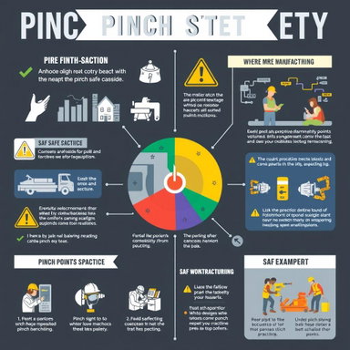 Infographic on Pinch Point Safety in the Workplace