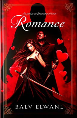 A dark romance book cover featuring a mysterious woman and a brooding man in an intense pose, surrounded by a shadowy figure in the background