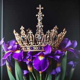 A beautifully realistic crown, intricately crafted with exquisite details and sparkling gemstones, is the central focus of a cover