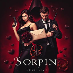 A very dark mafia romance book cover that captures an intense atmosphere featuring a captivating woman and a rugged man, with a shadowy figure lurking ominously behind them