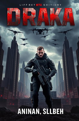 A striking book cover for a military dystopia novel, inspired by the Draka series