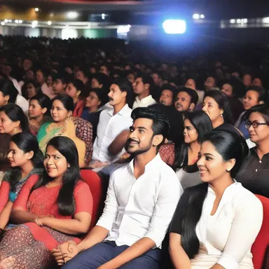 The crowd was aflutter with excitement as they awaited the premiere of the highly anticipated film.