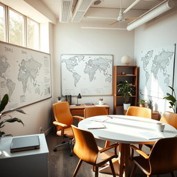 A small office space for a company where deals are made and work discussions take place