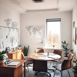 A small office space for a company where deals are made and work discussions take place