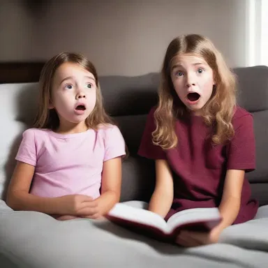 The young girl's heart raced aflutter as she watched the horror movie late at night.