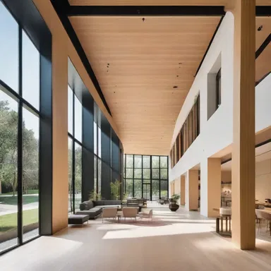 The designer's mind was aflutter with ideas for the perfect combination of architecture and interior design in the new building.