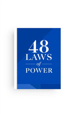 A minimalist book cover design featuring a striking abstract pattern with only two colors, inspired by the aesthetic of the book "48 Laws of Power"